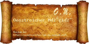 Oesztreicher Márió névjegykártya